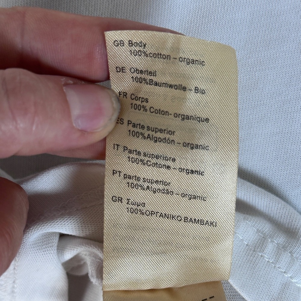 Scotch & Soda White Organic Cotton Floral Embroidered T-Shirt Mens Large - Picture 12 of 14